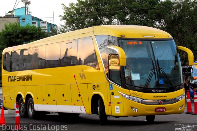 Viação Itapemirim 60063 na cidade de Rio de Janeiro, Rio de Janeiro, Brasil, por Douglas Costa Lopes. ID da foto: 4603256.