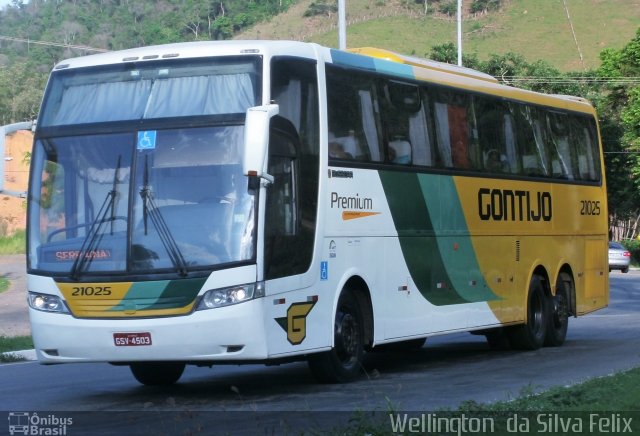 Empresa Gontijo de Transportes 21025 na cidade de Viana, Espírito Santo, Brasil, por Wellington  da Silva Felix. Número da foto: #4603365.