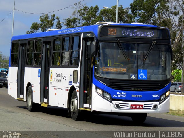 Capital do Agreste Transporte Urbano 1415 na cidade de Caruaru, Pernambuco, Brasil, por Willian Pontual. Número da foto: #4602434.