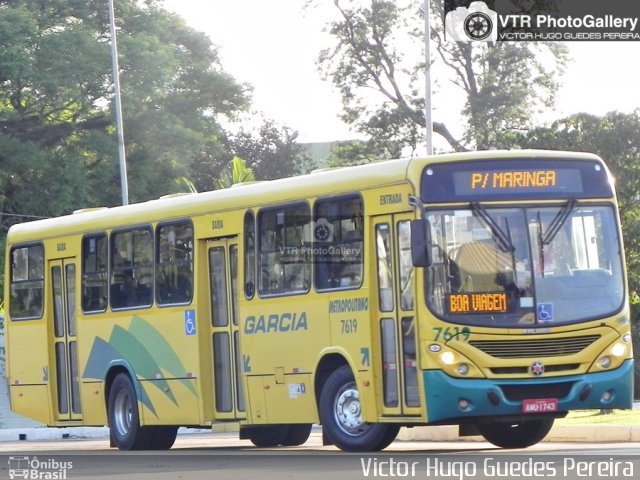 Viação Garcia 7619 na cidade de Maringá, Paraná, Brasil, por Victor Hugo Guedes Pereira. Número da foto: #4605090.