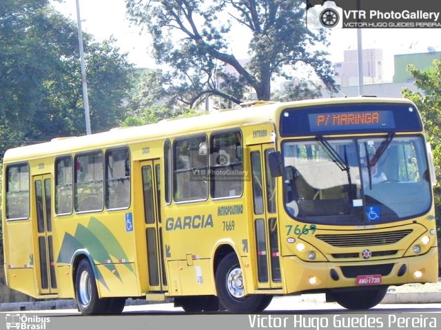 Viação Garcia 7669 na cidade de Maringá, Paraná, Brasil, por Victor Hugo Guedes Pereira. Número da foto: #4605091.