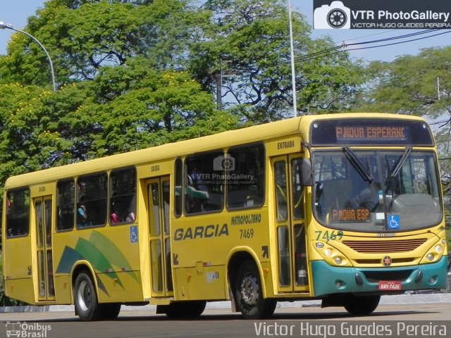 Viação Garcia 7469 na cidade de Maringá, Paraná, Brasil, por Victor Hugo Guedes Pereira. ID da foto: 4605071.