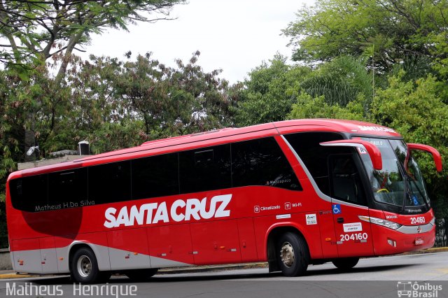 Viação Santa Cruz 204160 na cidade de São Paulo, São Paulo, Brasil, por Matheus Henrique. Número da foto: #4608045.