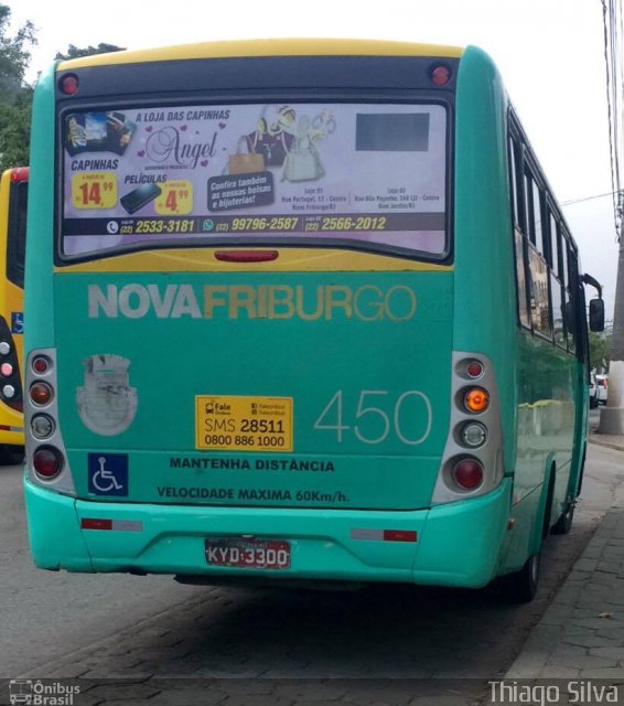 FAOL - Friburgo Auto Ônibus 450 na cidade de Nova Friburgo, Rio de Janeiro, Brasil, por Thiago Silva. ID da foto: 4606729.