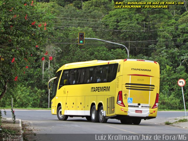 Viação Itapemirim 60539 na cidade de Juiz de Fora, Minas Gerais, Brasil, por Luiz Krolman. ID da foto: 4606656.