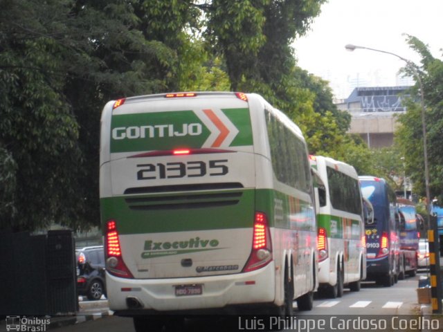 Empresa Gontijo de Transportes 21335 na cidade de São Paulo, São Paulo, Brasil, por Luis Philippe Cardoso Coelho. ID da foto: 4606501.