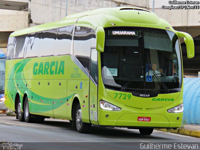 Viação Garcia 7729 na cidade de Campinas, São Paulo, Brasil, por Guilherme Estevan. Número da foto: #4608360.