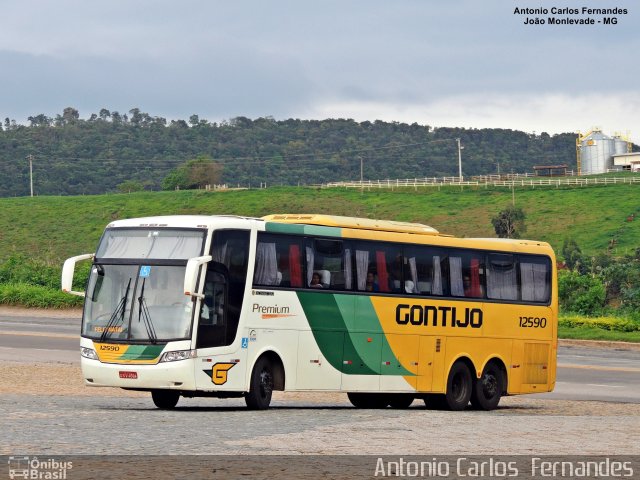 Empresa Gontijo de Transportes 12590 na cidade de João Monlevade, Minas Gerais, Brasil, por Antonio Carlos Fernandes. ID da foto: 4607946.