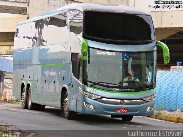Viação Garcia 8511 na cidade de Campinas, São Paulo, Brasil, por Guilherme Estevan. Número da foto: #4611164.