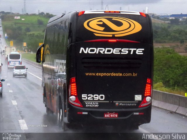 Expresso Nordeste 5290 na cidade de Queluz, São Paulo, Brasil, por Anderson Silva. Número da foto: #4609577.