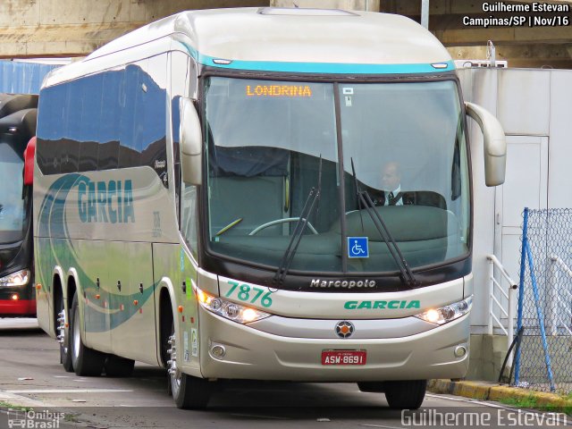 Viação Garcia 7876 na cidade de Campinas, São Paulo, Brasil, por Guilherme Estevan. Número da foto: #4611235.