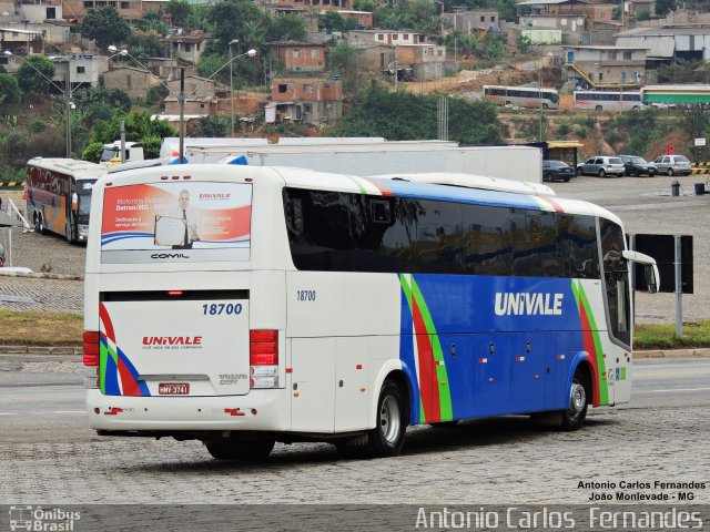 Univale Transportes 18700 na cidade de João Monlevade, Minas Gerais, Brasil, por Antonio Carlos Fernandes. Número da foto: #4610380.