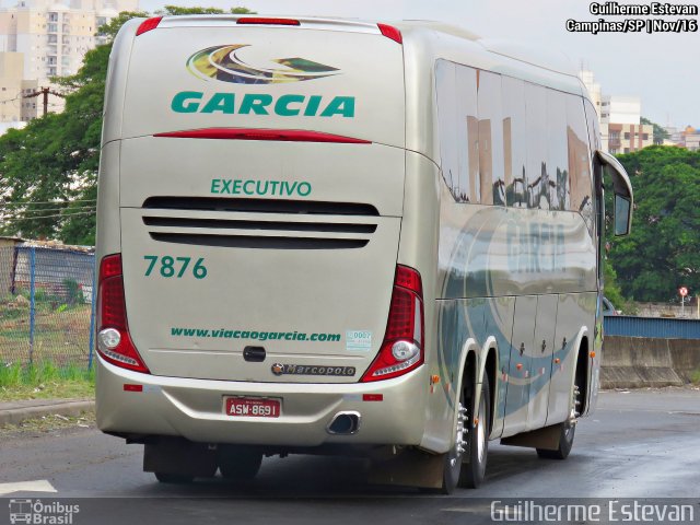 Viação Garcia 7876 na cidade de Campinas, São Paulo, Brasil, por Guilherme Estevan. Número da foto: #4611241.