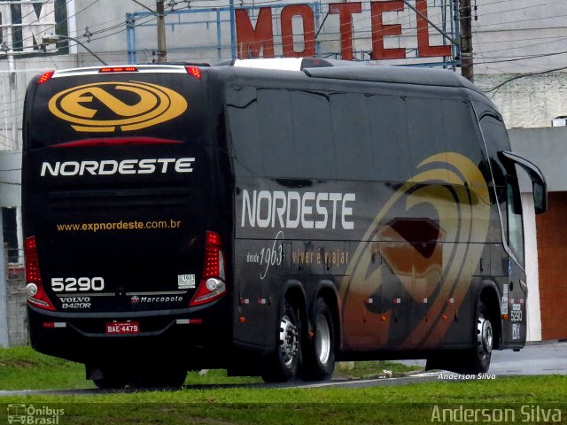Expresso Nordeste 5290 na cidade de Queluz, São Paulo, Brasil, por Anderson Silva. Número da foto: #4609583.