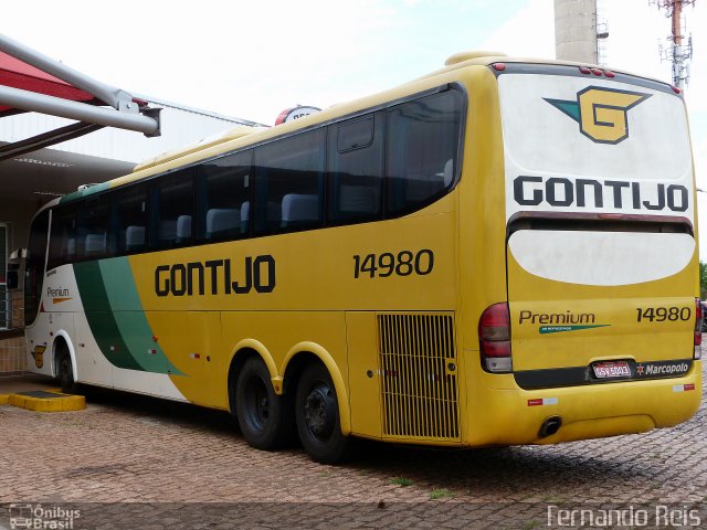 Empresa Gontijo de Transportes 14980 na cidade de Ribeirão Preto, São Paulo, Brasil, por Fernando Reis. ID da foto: 4612006.