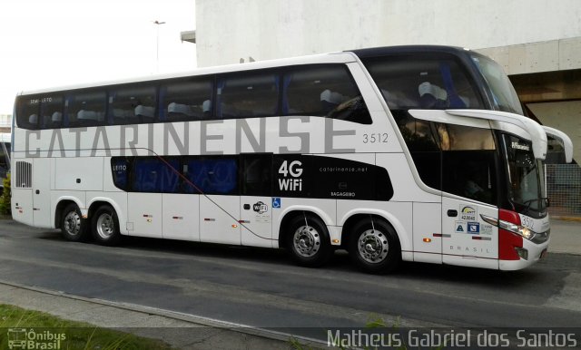 Auto Viação Catarinense 3512 na cidade de Campinas, São Paulo, Brasil, por Matheus Gabriel dos Santos. Número da foto: #4613810.