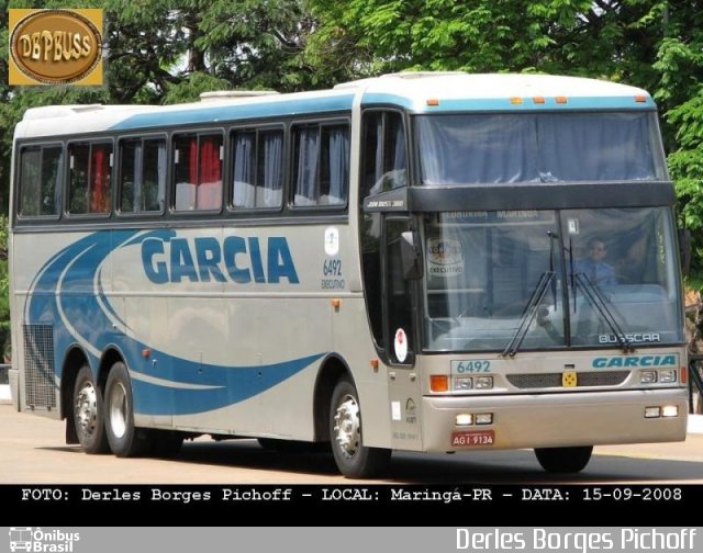 Viação Garcia 6492 na cidade de Maringá, Paraná, Brasil, por Derles Borges Pichoff. ID da foto: 4613826.