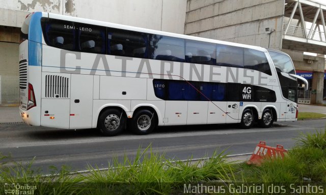 Auto Viação Catarinense 3512 na cidade de Campinas, São Paulo, Brasil, por Matheus Gabriel dos Santos. ID da foto: 4613811.