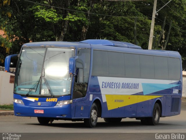 Expresso Araguari 66102 na cidade de Catalão, Goiás, Brasil, por Gean Brito. ID da foto: 4612692.