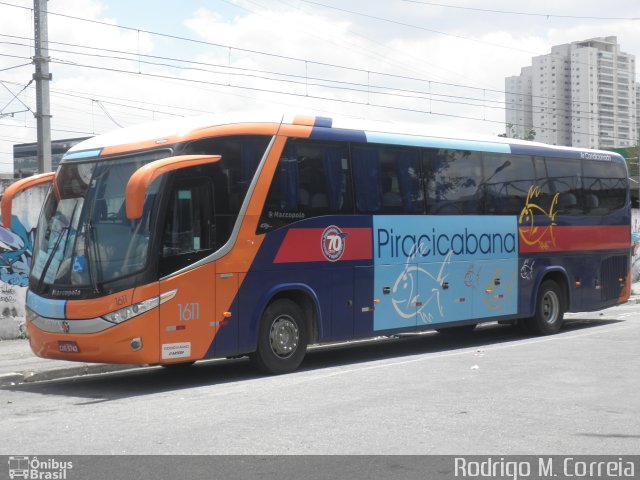 Viação Piracicabana 1611 na cidade de São Paulo, São Paulo, Brasil, por Jonathan  Aguiar Correa. Número da foto: #4613856.