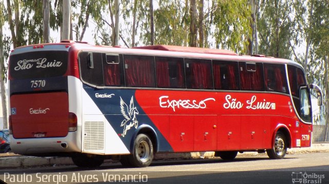 Expresso São Luiz 7570 na cidade de Cuiabá, Mato Grosso, Brasil, por Paulo Sergio Alves Venancio. Número da foto: #4612274.