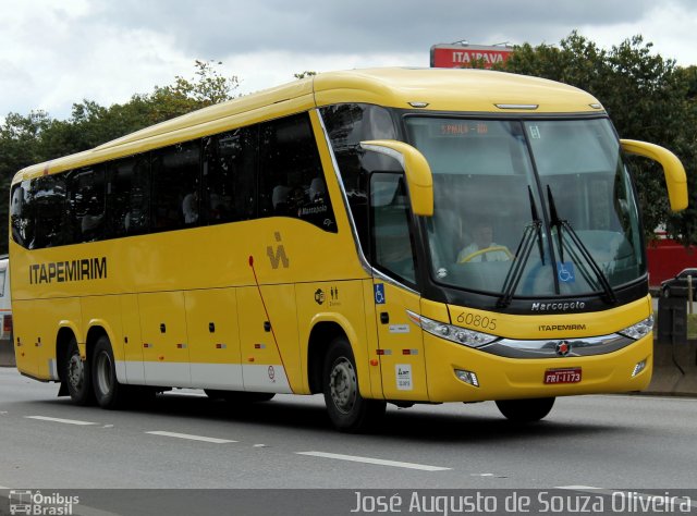 Viação Itapemirim 60805 na cidade de Barra Mansa, Rio de Janeiro, Brasil, por José Augusto de Souza Oliveira. Número da foto: #4612260.