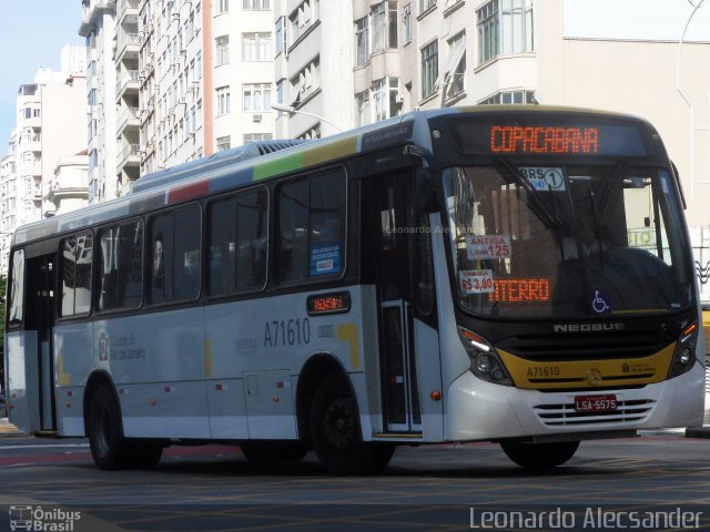 Viação Nossa Senhora das Graças A71610 na cidade de Rio de Janeiro, Rio de Janeiro, Brasil, por Leonardo Alecsander. Número da foto: #4613801.
