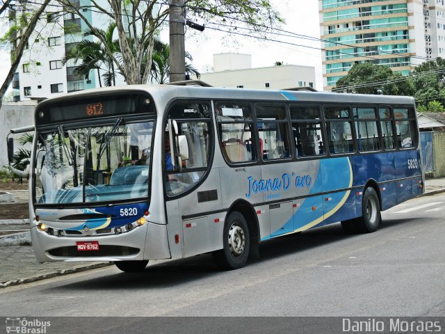 Viação Joana D´arc 5820 na cidade de Linhares, Espírito Santo, Brasil, por Danilo Moraes. Número da foto: #4615404.