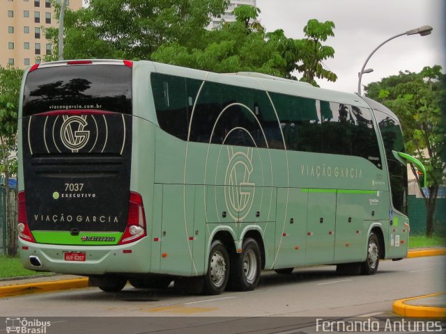 Viação Garcia 7037 na cidade de São Paulo, São Paulo, Brasil, por Fernando Antunes. ID da foto: 4615925.