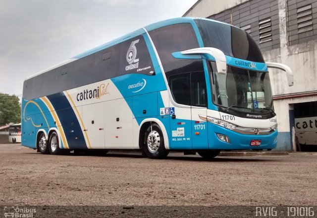 Cattani Sul Transportes e Turismo 11701 na cidade de Pato Branco, Paraná, Brasil, por Rodrigo Augusto  Vignaga. Número da foto: #4613961.