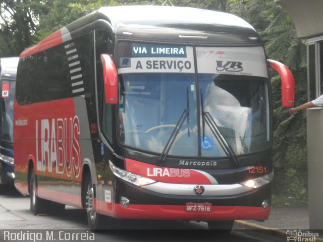 Lirabus 12151 na cidade de São Paulo, São Paulo, Brasil, por Jonathan  Aguiar Correa. Número da foto: #4619000.