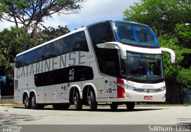 Auto Viação Catarinense 3606 na cidade de São Paulo, São Paulo, Brasil, por Saimom  Lima. ID da foto: 4618618.