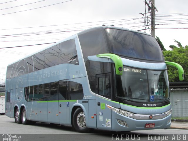 Viação Garcia 8911 na cidade de São Paulo, São Paulo, Brasil, por Flavio Alberto Fernandes. Número da foto: #4617845.