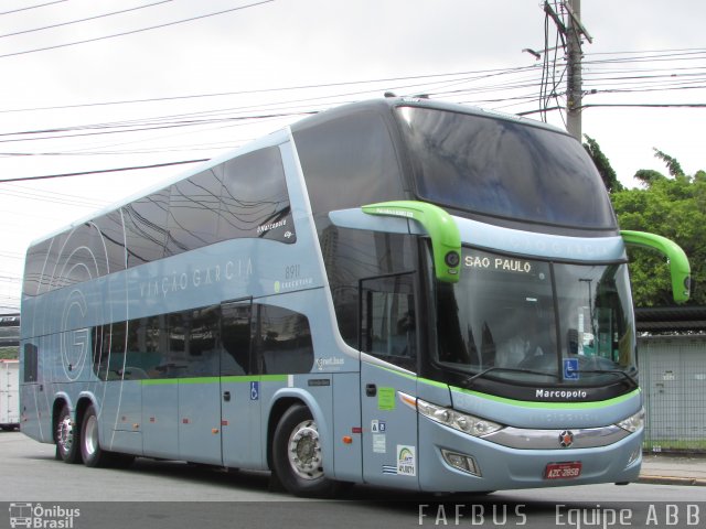 Viação Garcia 8911 na cidade de São Paulo, São Paulo, Brasil, por Flavio Alberto Fernandes. ID da foto: 4617845.