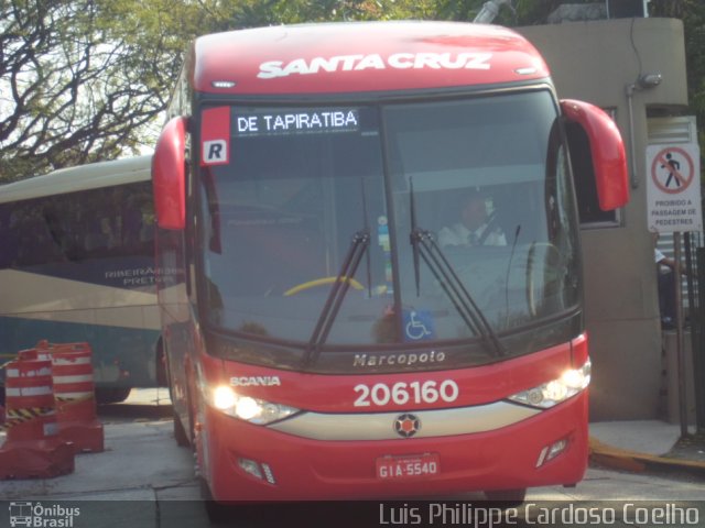 Viação Santa Cruz 206160 na cidade de São Paulo, São Paulo, Brasil, por Luis Philippe Cardoso Coelho. Número da foto: #4576880.