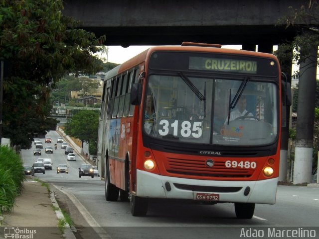 Viação Santa Edwiges 69480 na cidade de Belo Horizonte, Minas Gerais, Brasil, por Adão Raimundo Marcelino. ID da foto: 4577806.