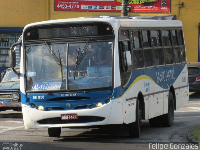 Expresso Guarará 08 958 na cidade de Santo André, São Paulo, Brasil, por Felipe Gonzales. ID da foto: 4577007.