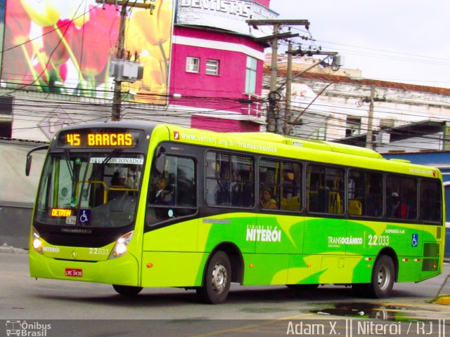 Santo Antônio Transportes Niterói 2.2.033 na cidade de Niterói, Rio de Janeiro, Brasil, por Adam Xavier Rodrigues Lima. Número da foto: #4619899.