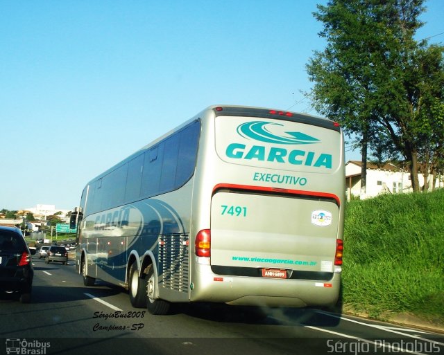 Viação Garcia 7491 na cidade de Campinas, São Paulo, Brasil, por Sérgio de Sousa Elias. ID da foto: 4620770.