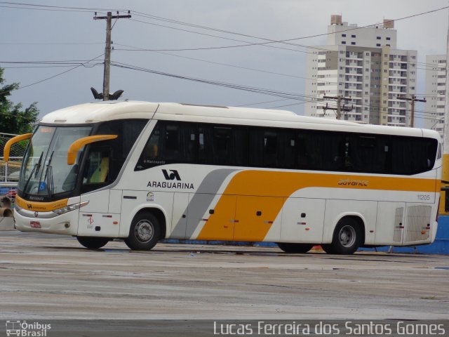 Viação Araguarina 11205 na cidade de Goiânia, Goiás, Brasil, por Lucas Ferreira dos Santos Gomes. ID da foto: 4620116.