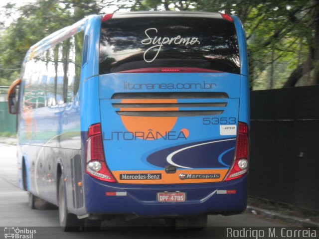 Litorânea Transportes Coletivos 5353 na cidade de São Paulo, São Paulo, Brasil, por Felipe Alves. Número da foto: #4621132.