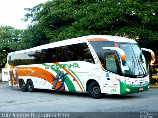 Empresa de Transportes Andorinha 6168 na cidade de São José dos Campos, São Paulo, Brasil, por Luiz Vagner Rodrigues Lima. ID da foto: 4619838.