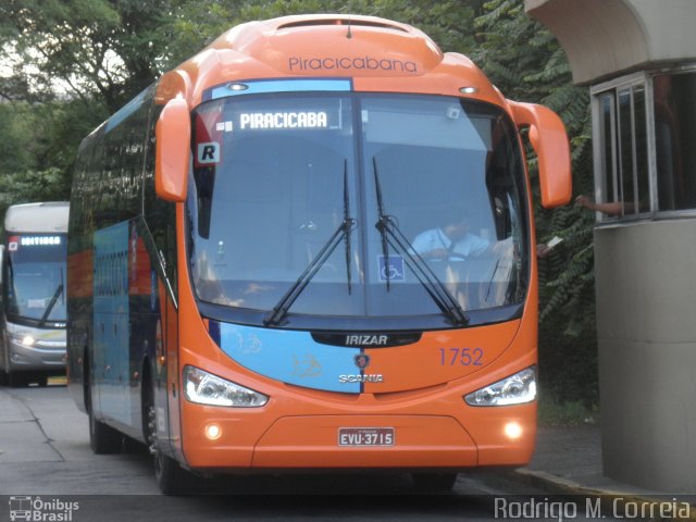 Viação Piracicabana 1752 na cidade de São Paulo, São Paulo, Brasil, por Jonathan  Aguiar Correa. Número da foto: #4621225.