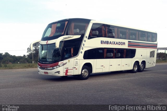 Expresso Embaixador 434 na cidade de Pelotas, Rio Grande do Sul, Brasil, por Felipe Ferreira Ribeiro. ID da foto: 4623478.