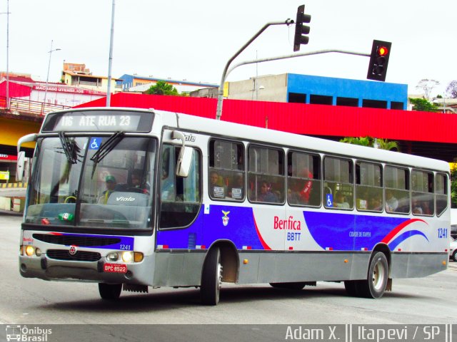 BBTT - Benfica Barueri Transporte e Turismo 1241 na cidade de Itapevi, São Paulo, Brasil, por Adam Xavier Rodrigues Lima. ID da foto: 4622611.