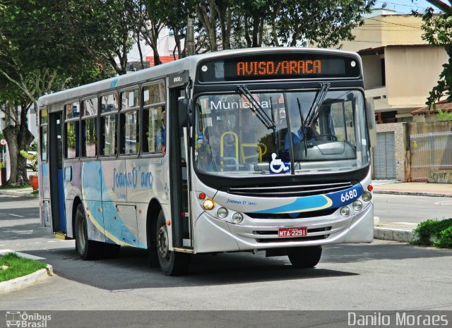 Viação Joana D´arc 6680 na cidade de Linhares, Espírito Santo, Brasil, por Danilo Moraes. Número da foto: #4621617.