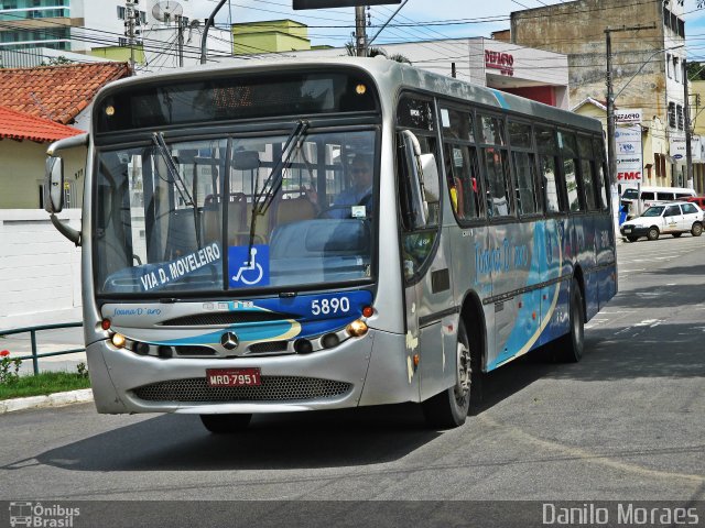 Viação Joana D´arc 5890 na cidade de Linhares, Espírito Santo, Brasil, por Danilo Moraes. Número da foto: #4625140.