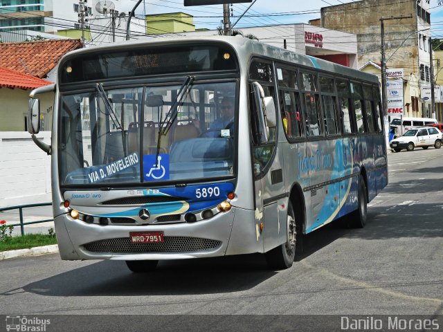 Viação Joana D´arc 5890 na cidade de Linhares, Espírito Santo, Brasil, por Danilo Moraes. ID da foto: 4625140.