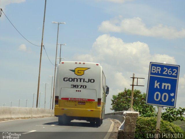 Empresa Gontijo de Transportes 3870 na cidade de Vitória, Espírito Santo, Brasil, por Luan Peixoto. Número da foto: #4624254.