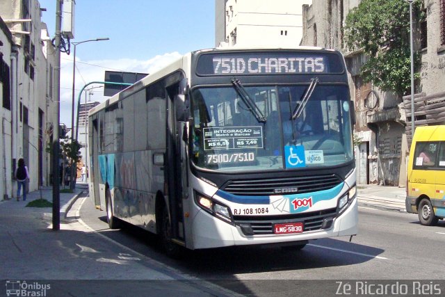 Auto Viação 1001 RJ 108.1084 na cidade de Rio de Janeiro, Rio de Janeiro, Brasil, por Zé Ricardo Reis. Número da foto: #4625189.